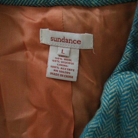 Sundance Women's Green Lined Wool Blend Blazer Style Jacket Size Large - Picture 4 of 4